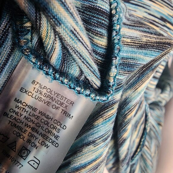 SOYBU Blue Space Dye Activewear Pullover Short Sleeve Dress Womens Size L Large - Picture 5 of 5